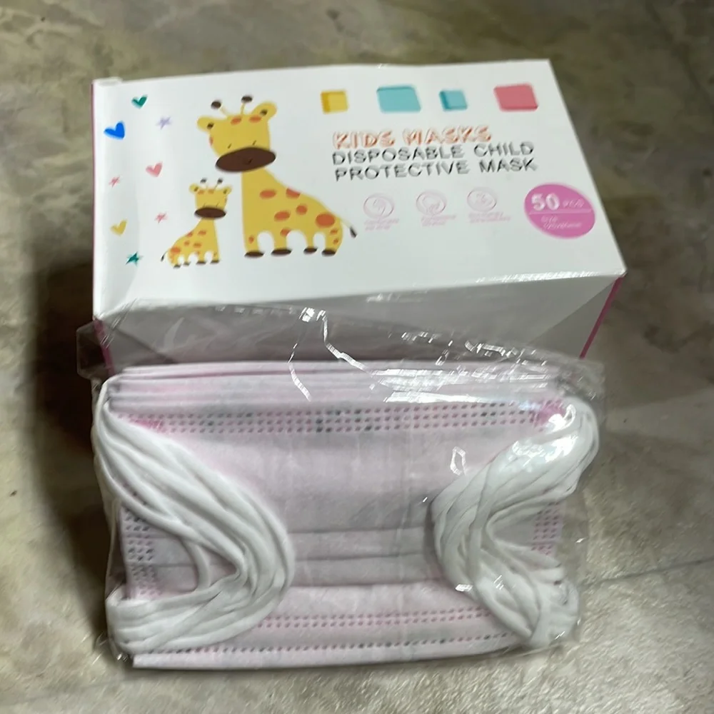 NEW UN-OPENED Kids Disposable Face Mask - 50 Piece Box